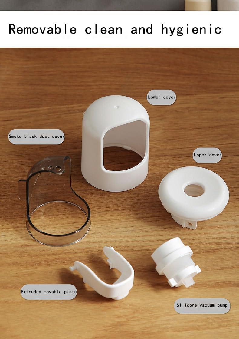 šššš šš©š š«šššš Toothpaste Dispenser Wall Mounted Bathroom Automatic Toothpaste Squeezer,Visualization of Toothpaste Flow Rate(White&Transparent)