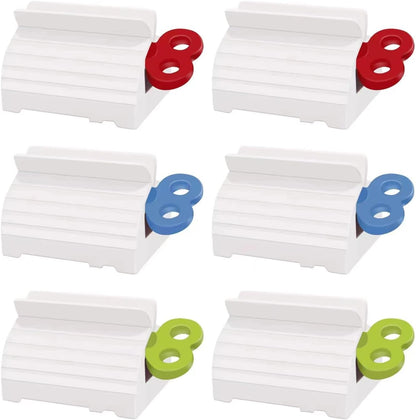 6 Pack Toothpaste Squeezer, Toothpaste Squeezer Rollers，Toothpaste Tube Squeezers Clip Holder Stand Winder